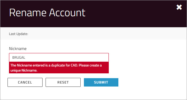 Create unique MCA nickname